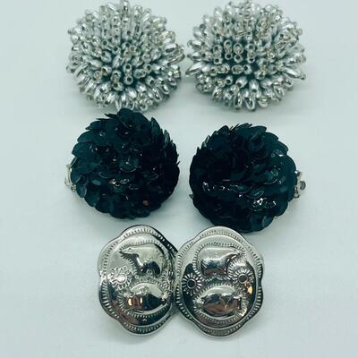 Lot 48: Trifari and More Sequin and Beaded Earrings (Everyday or Evening Out!)