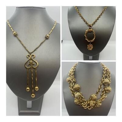 Lot 54: Vintage Costume Goldtone Necklaces (Well Made/ Today's Look)