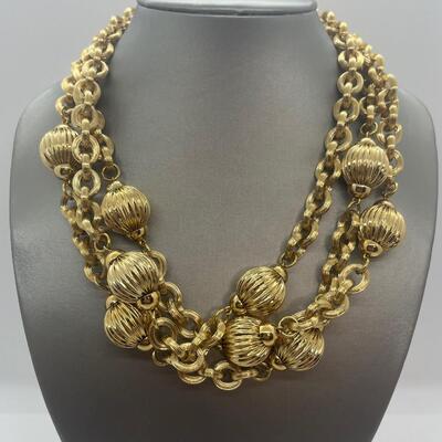 Lot 54: Vintage Costume Goldtone Necklaces (Well Made/ Today's Look)