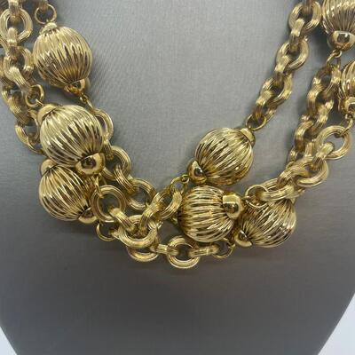 Lot 54: Vintage Costume Goldtone Necklaces (Well Made/ Today's Look)