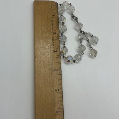 Lot 55: Vintage Art Deco Glass Beaded,Aurora Borealis, Multi Strand Necklaces & Bracelet