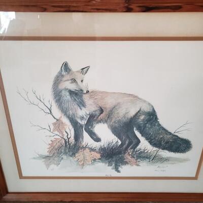 Red Fox Lithograph