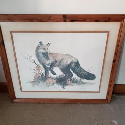 Red Fox Lithograph
