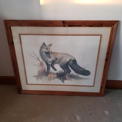 Red Fox Lithograph