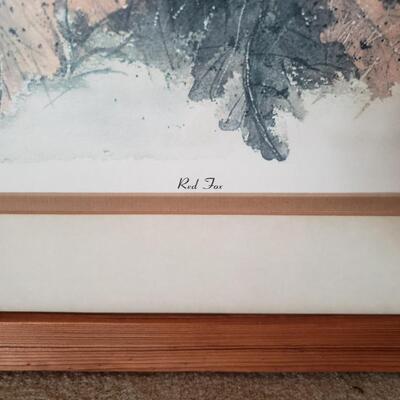 Red Fox Lithograph