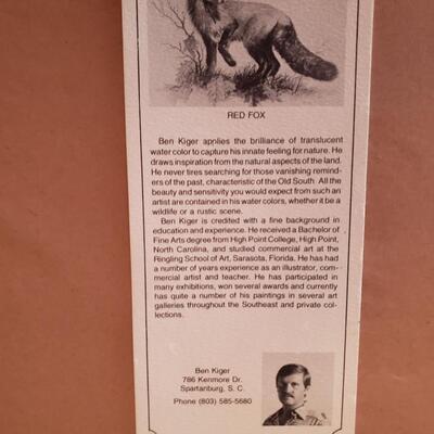 Red Fox Lithograph