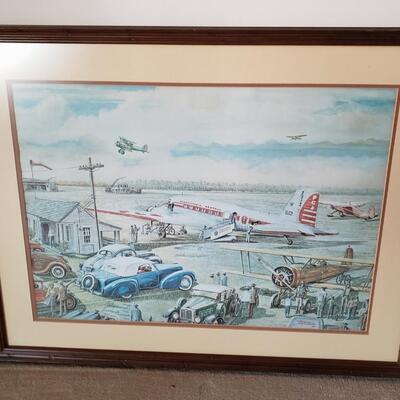 Norfolk Municipal Airport 1939 Lithograph