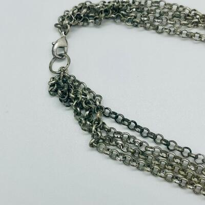 Lot 56: Multi Strand Beaded Necklace, Bracelet and Clip On Earrings