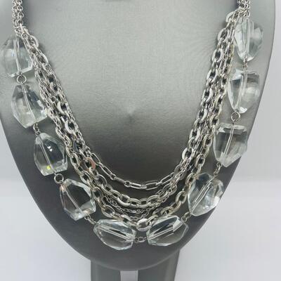 Lot 56: Multi Strand Beaded Necklace, Bracelet and Clip On Earrings
