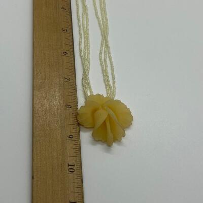 Lot 59: Multi Piece Colorful Jewelry Lot (Lucite Flower Necklace and More)