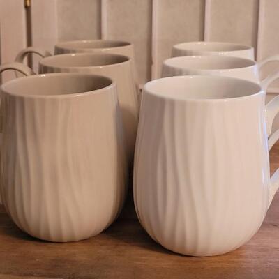 Lot 3: Set of 6 Portmeirion White Oak by Sophie Conran Coffee Cups