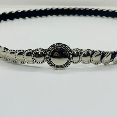 Lot 60: Silvertone Belt, Earrings and Bracelets