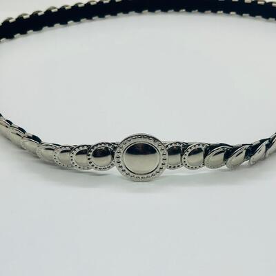 Lot 60: Silvertone Belt, Earrings and Bracelets