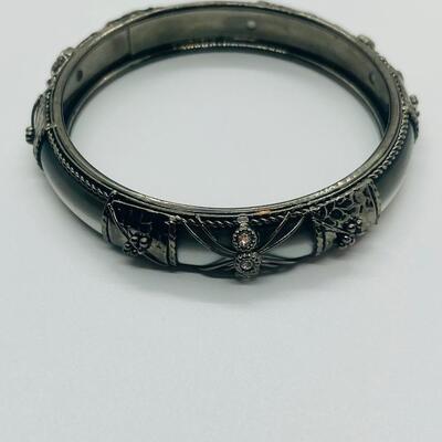 Lot 60: Silvertone Belt, Earrings and Bracelets