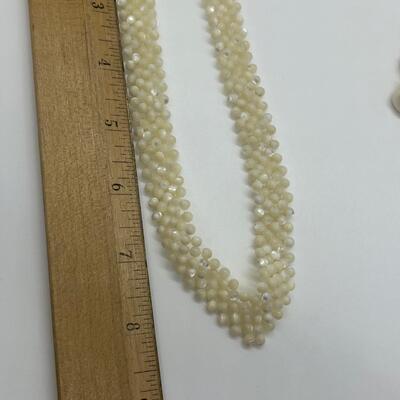Lot 63: Vintage Chunky Mother of Pearl Shell Earrings and More