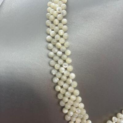 Lot 63: Vintage Chunky Mother of Pearl Shell Earrings and More