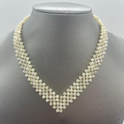 Lot 63: Vintage Chunky Mother of Pearl Shell Earrings and More