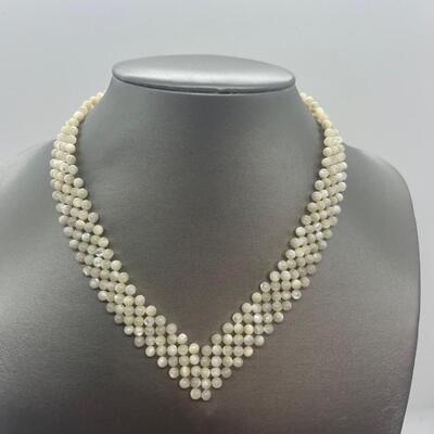 Lot 63: Vintage Chunky Mother of Pearl Shell Earrings and More