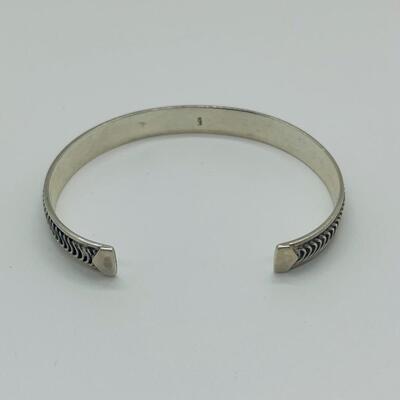 Lot 65: Vintage Thick Sterling 925 Cuff Bracelet