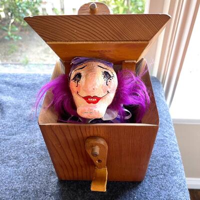 Lot 345 Jester / Jack or Jane in the Box Wooden Hand Made