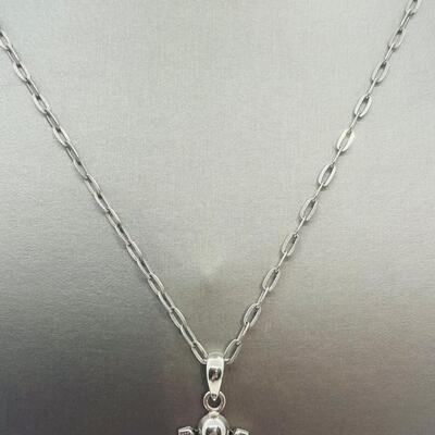 Lot 68: Sterling Silver and Lapis Lazuli Pendant Necklace