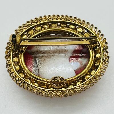 Lot 69: Vintage Art Glass Brooch Made in Austria (Pop of Color)
