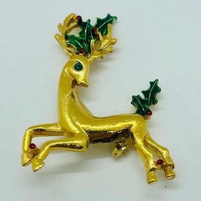 Lot 74: Vintage Reindeer Pin Marked Gerry