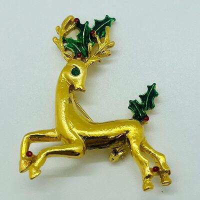 Lot 74: Vintage Reindeer Pin Marked Gerry