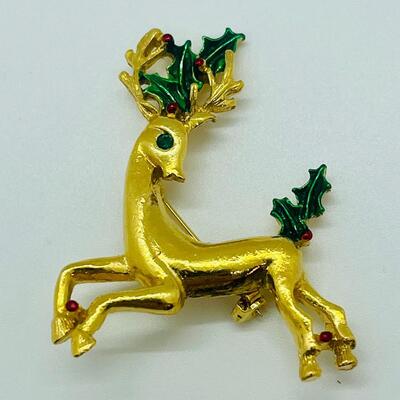 Lot 74: Vintage Reindeer Pin Marked Gerry