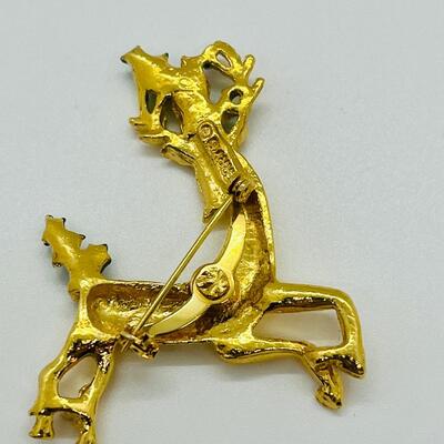 Lot 74: Vintage Reindeer Pin Marked Gerry