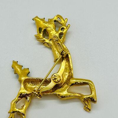 Lot 74: Vintage Reindeer Pin Marked Gerry