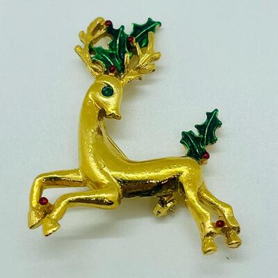 Lot 74: Vintage Reindeer Pin Marked Gerry