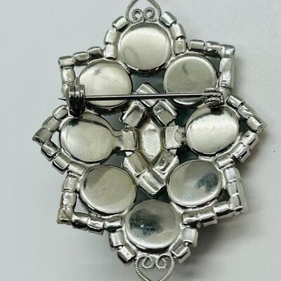 Lot 82: Vintage Hematite & Crystal Choker, Brooch & Clip-on Earrings Set