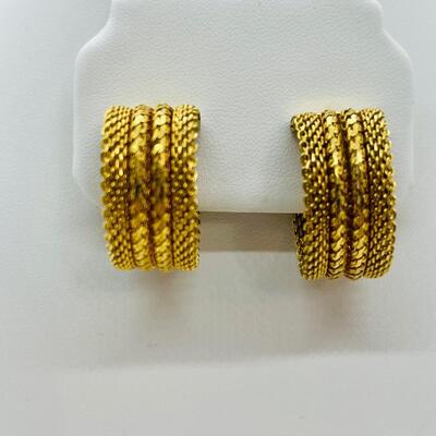 Lot 83: Vintage Gold Tone Earrings and Necklace