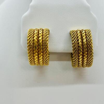Lot 83: Vintage Gold Tone Earrings and Necklace