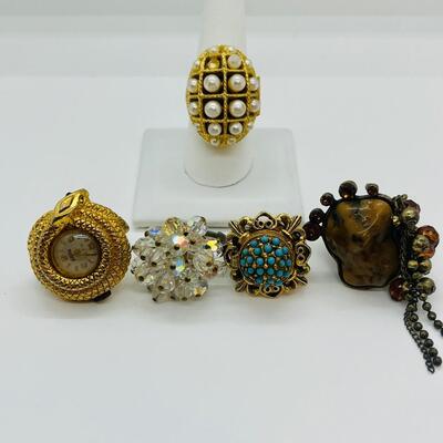 Lot 85: Vintage Adjustable Ring Lot