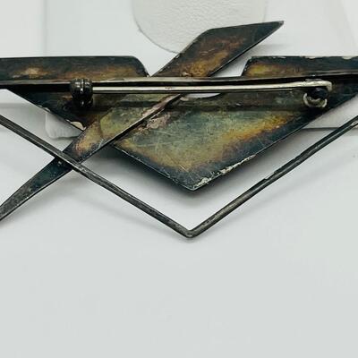 Lot 86: Vintage Geometric Handcrafted Brooches