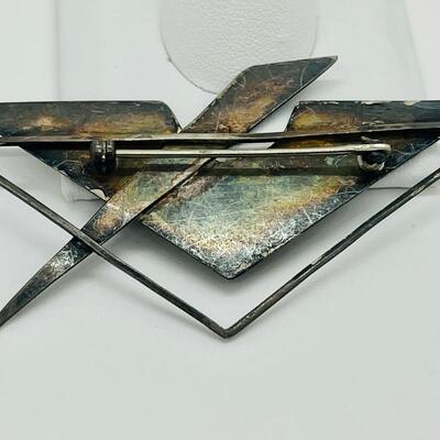 Lot 86: Vintage Geometric Handcrafted Brooches