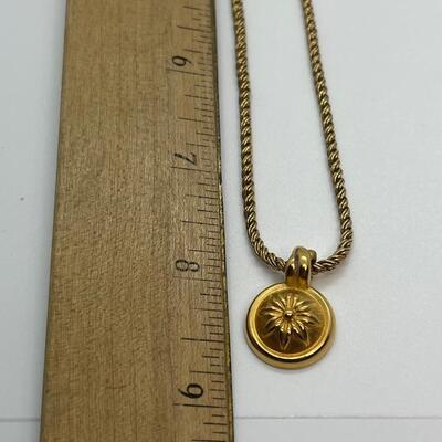 Lot 88: Monet Beads & Monet Goldtone Flower PendantNecklace