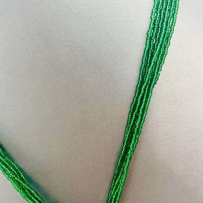 Lot 89: Murano Glass and Multi Strand Seed Bead Necklace (Summer Gorgeous)