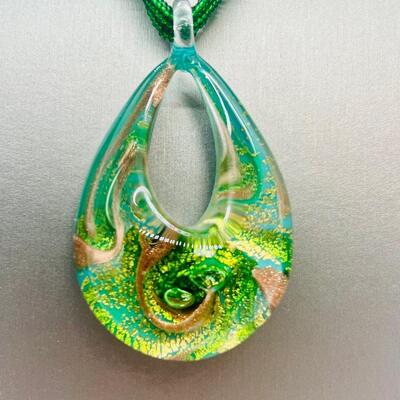 Lot 89: Murano Glass and Multi Strand Seed Bead Necklace (Summer Gorgeous)