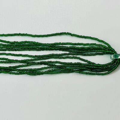Lot 89: Murano Glass and Multi Strand Seed Bead Necklace (Summer Gorgeous)