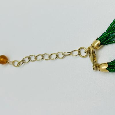 Lot 89: Murano Glass and Multi Strand Seed Bead Necklace (Summer Gorgeous)