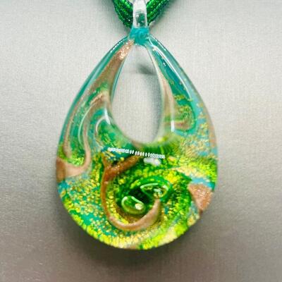 Lot 89: Murano Glass and Multi Strand Seed Bead Necklace (Summer Gorgeous)