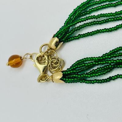 Lot 89: Murano Glass and Multi Strand Seed Bead Necklace (Summer Gorgeous)