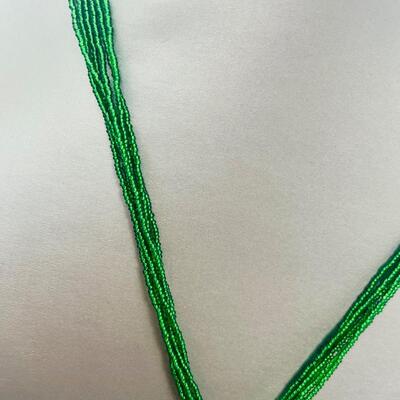 Lot 89: Murano Glass and Multi Strand Seed Bead Necklace (Summer Gorgeous)