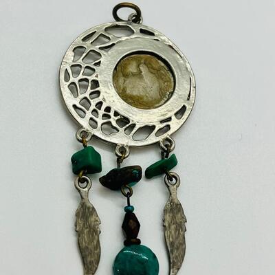 Lot 90: Vintage Genuine 1936 Buffalohead Nickel Dreamcatcher Pendant