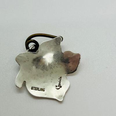 Lot 91: Gardella Sterling, Brass and Copper Earrings & Pendant Set