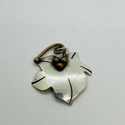 Lot 91: Gardella Sterling, Brass and Copper Earrings & Pendant Set