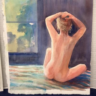 E - 435  Pair of Original Watercolor Painting by Jean Ranney Smith